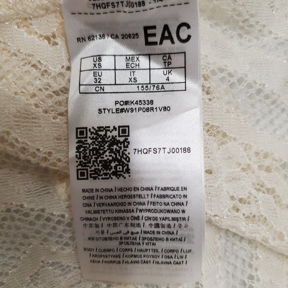 GUESS Cream White Sleeveless Gamilla Lace Top - Picture 11 of 13